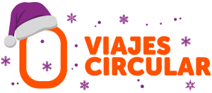 Logo viajes circular tematica navidad
