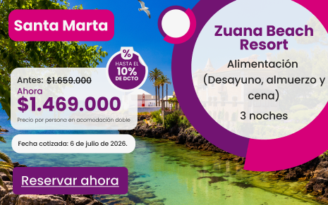 Banner hotel de mes mayo, Santa Marta Zuana Beach Resort